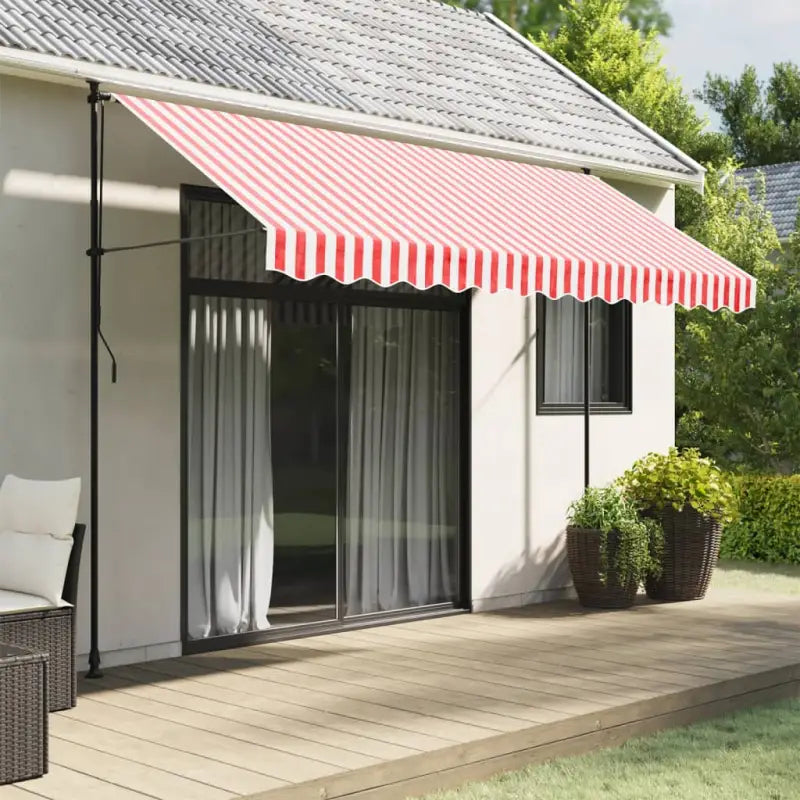 Vervangingsdoek voor Luifelrok voor een Frisse uitstraling - Rood en wit / 3.5 m / 1 - Zonwering