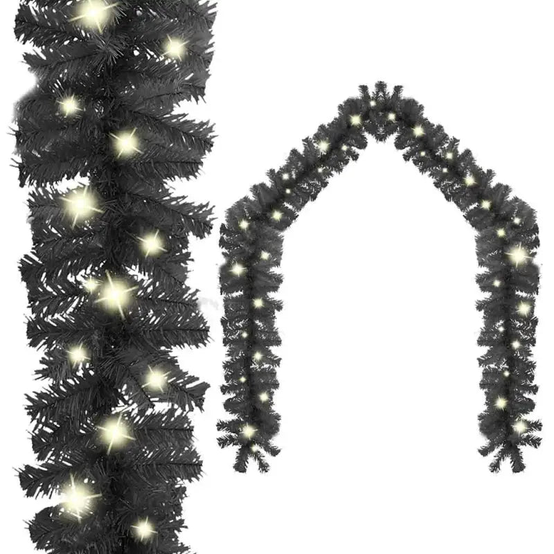 VidaXL kerstslinger met LED-verlichting voor betoverende kerstdecoratie - Zwart / 20 m / 1 - Kerstverlichting