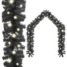 VidaXL kerstslinger met LED-verlichting voor betoverende kerstdecoratie - Zwart / 5 m / 1 - Kerstverlichting