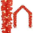VidaXL kerstslinger met LED-verlichting voor betoverende kerstdecoratie - Rood / 5 m / 1 - Kerstverlichting