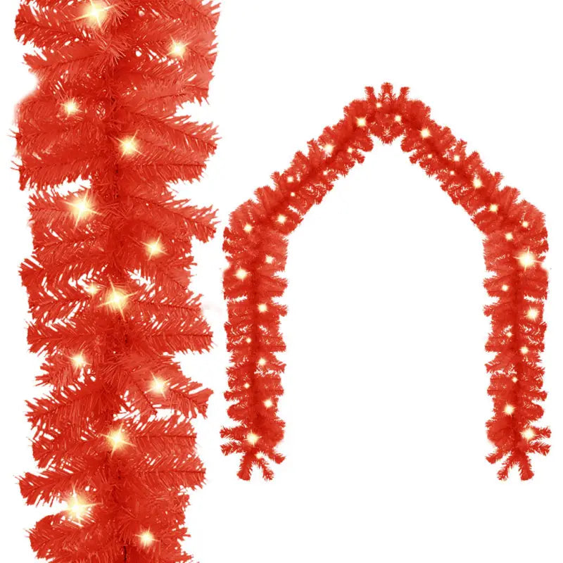 VidaXL kerstslinger met LED-verlichting voor betoverende kerstdecoratie - Rood / 5 m / 1 - Kerstverlichting