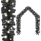 VidaXL kerstslinger met LED-verlichting voor betoverende kerstdecoratie - Zwart / 10 m / 1 - Kerstverlichting