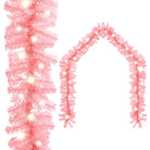 VidaXL kerstslinger met LED-verlichting voor betoverende kerstdecoratie - Roze / 5 m / 1 - Kerstverlichting