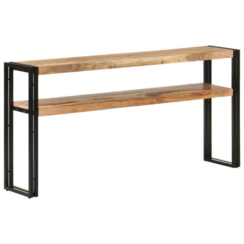 vidaXL Wandtafel 150x30x75 cm massief acaciahout - Bijzettafels