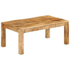 Vierkante salontafel van massief gerecycled hout voor landelijke stijl - 100 x 55 x 40 cm / 1 / massief mangohout