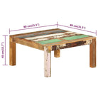 Vierkante salontafel van massief gerecycled hout voor landelijke stijl - Salontafels