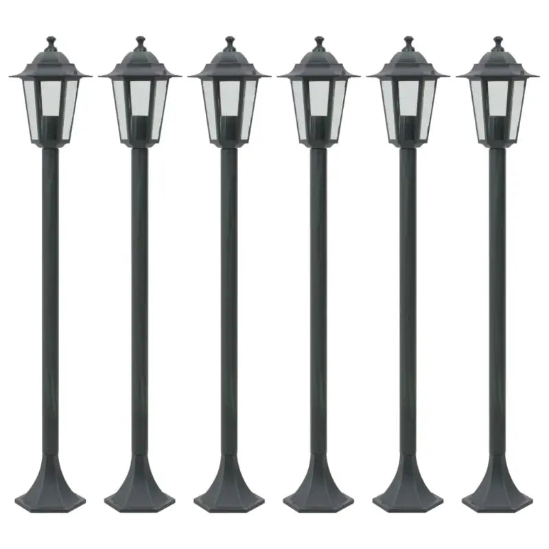 Vijfdelige tuinlampenset met PVC lampenkap en duurzame levering bevat - Buitenverlichting