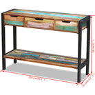 Vintage dressoir van massief gerecycled hout met stalen frame - Dressoirs & buffetkasten