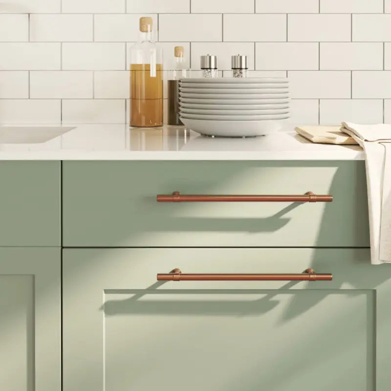 Vintage kastknoppen met geborstelde afwerking in duurzaam roestvrij staal - Brons / 224 mm / 10 - Kastknoppen