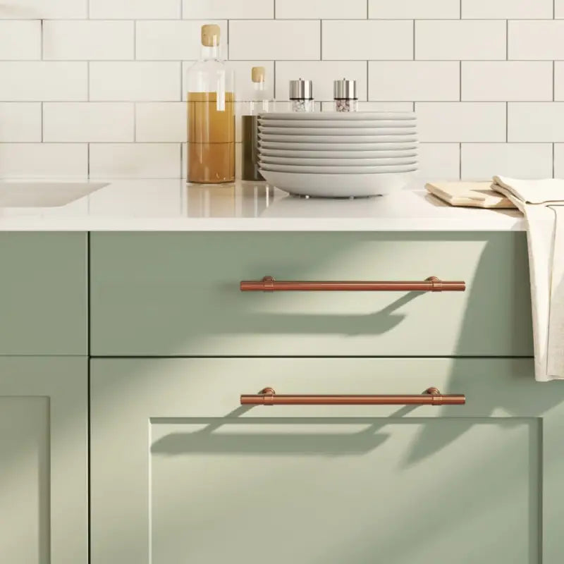 Vintage kastknoppen met geborstelde afwerking in duurzaam roestvrij staal - Brons / 192 mm / 10 - Kastknoppen