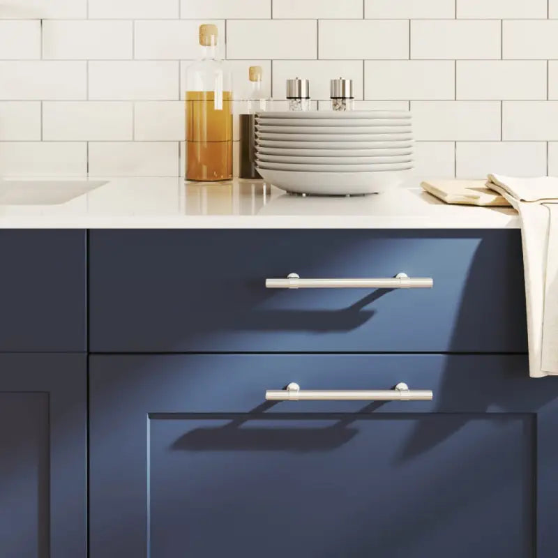 Vintage kastknoppen met geborstelde afwerking in duurzaam roestvrij staal - Zilver / 128 mm / 20 - Kastknoppen