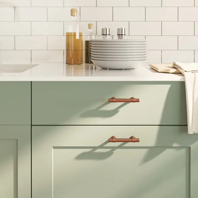 Vintage kastknoppen met geborstelde afwerking in duurzaam roestvrij staal - Brons / 64 mm / 20 - Kastknoppen