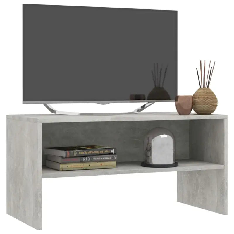 Vintage tv-meubel van bewerkt hout met open vak voor je interieur - Tv-meubels