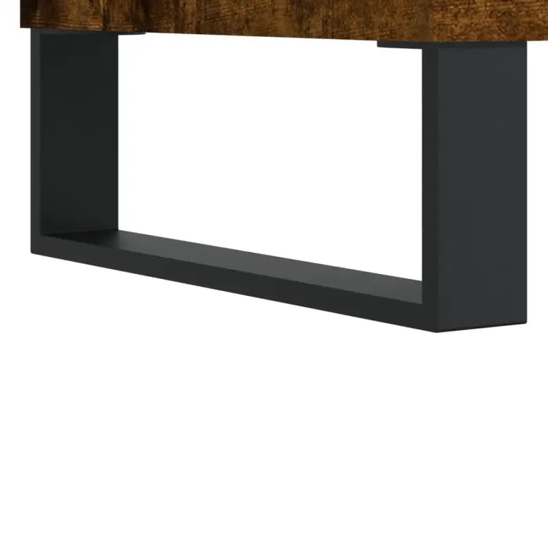 Vinylplatenkast met stevige blad en ijzeren poten van bewerkt hout - Cd- & dvd-kasten