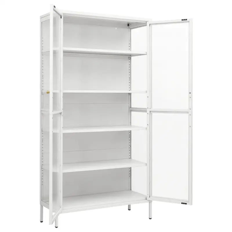 Vitrinekast met gehard glas en verstelbare schappen voor stijlvolle opberging - Opbergkasten & lockerkasten