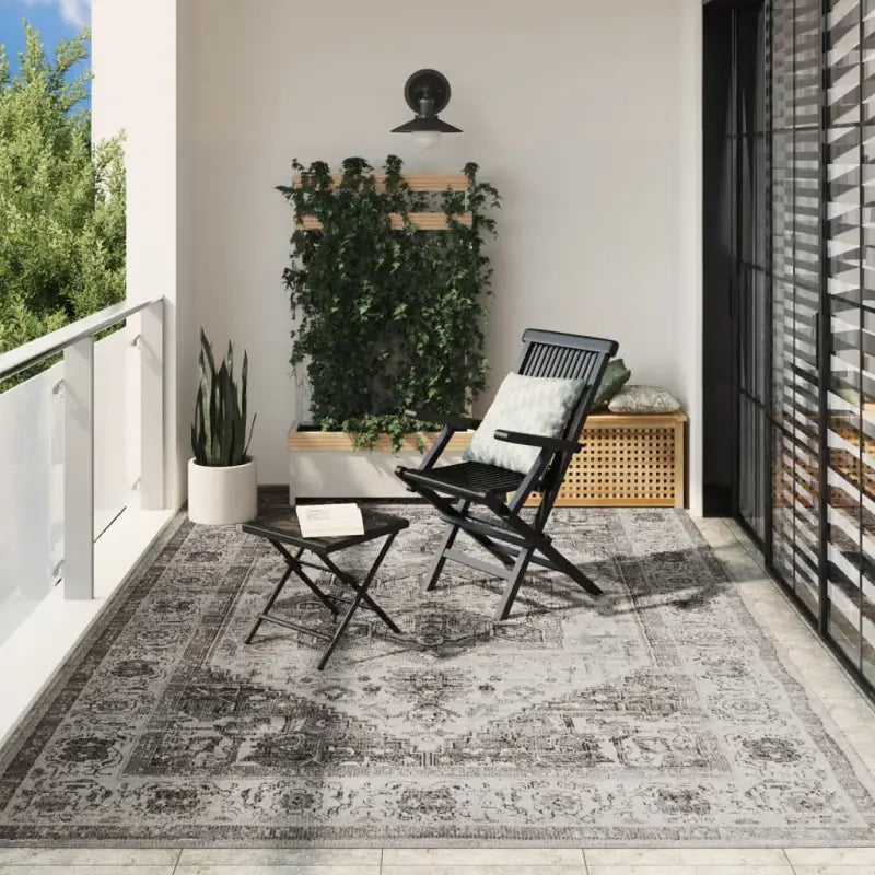 Vloerkleed in vintage stijl eenvoudig schoon en zonder schadelijke stoffen - Grijs / 240 x 340 cm - Vloerkleden