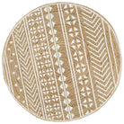 Vloerkleed met driehoek print van gevlochten jute voor een natuurlijke look - 120 cm / Geometrisch patroon - Vloerkleden