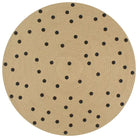 Vloerkleed met driehoek print van gevlochten jute voor een natuurlijke look - 120 cm / Polkadots - Vloerkleden