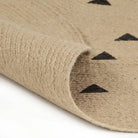 Vloerkleed met driehoek print van gevlochten jute voor een natuurlijke look - Vloerkleden