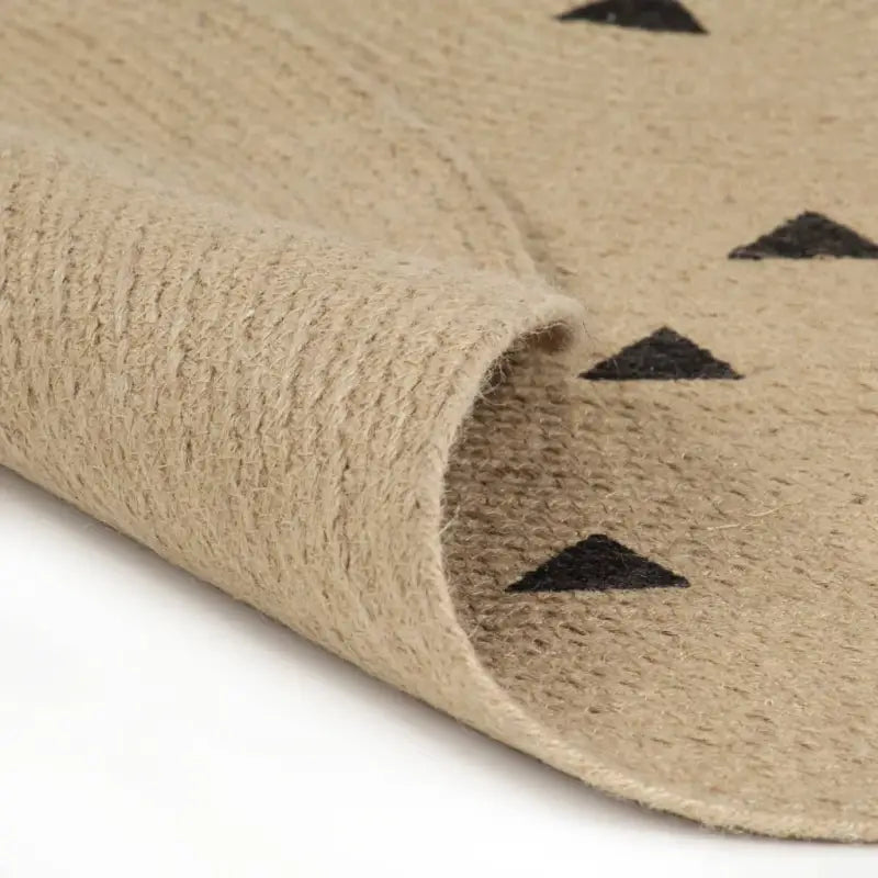 Vloerkleed met driehoek print van gevlochten jute voor een natuurlijke look - Vloerkleden