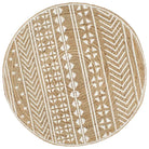 Vloerkleed met driehoek print van gevlochten jute voor een natuurlijke look - 90 cm / Geometrisch patroon - Vloerkleden