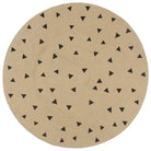 Vloerkleed met driehoek print van gevlochten jute voor een natuurlijke look - 90 cm / Driehoeken - Vloerkleden