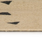 Vloerkleed met driehoek print van gevlochten jute voor een natuurlijke look - Vloerkleden