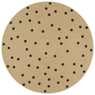 Vloerkleed met driehoek print van gevlochten jute voor een natuurlijke look - 150 cm / Polkadots - Vloerkleden