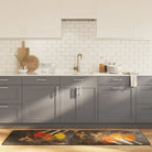 Vloerkleed met levendige kleuren en zacht fluweel voor de keuken - Blauw - Vloerkleden