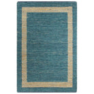 Vloerkleed van gevlochten jute voor een natuurlijke uitstraling - Blauw / 160 x 230 cm - Vloerkleden