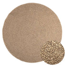 Vloerkleed voor binnen en buiten met gezellige sfeer - Bruin / Ø 160 cm / Rond - Vloerkleden