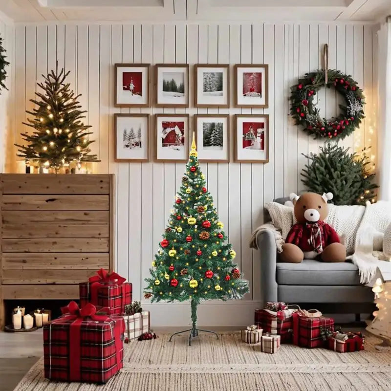 Volledig versierde kunstkerstboom voor zowel binnen- als buitengebruik - Kerstbomen