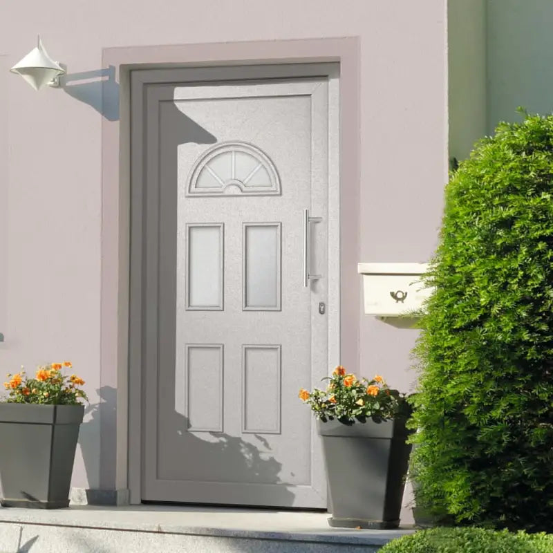 Voordeur aluminium met 110x210 cm en duurzame drempel for meer veiligheid - 88 x 208 cm / 1 / Rechts + trekhandvat