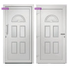 Voordeur aluminium met 110x210 cm en duurzame drempel for meer veiligheid - Voordeuren