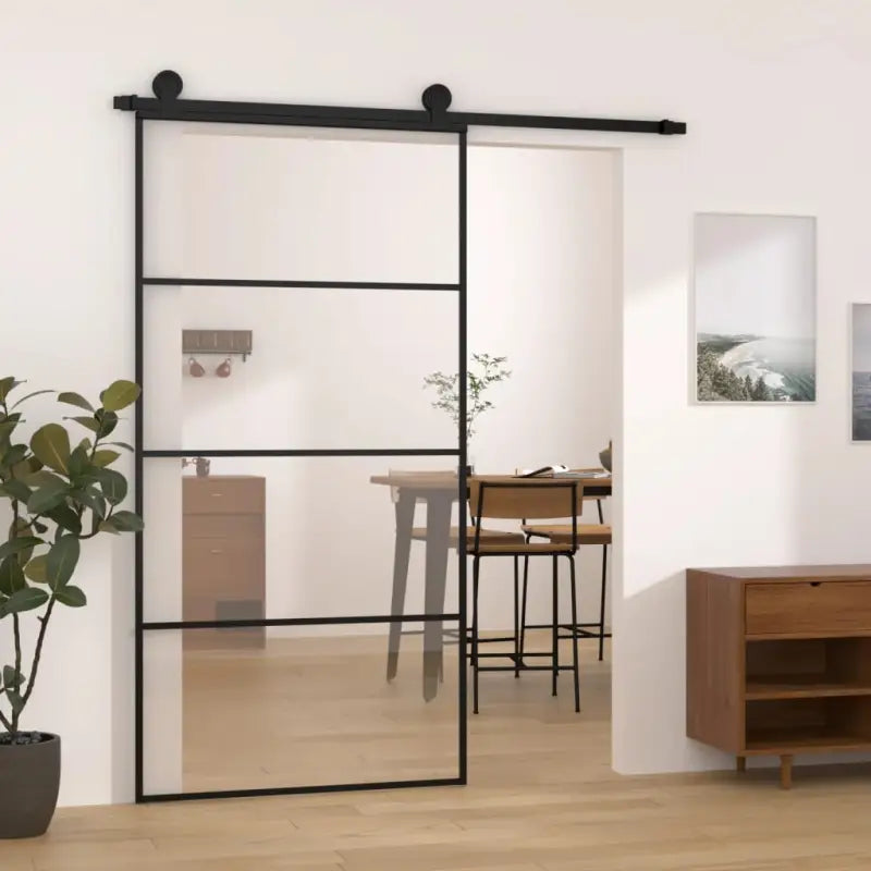 Voordeuren met eenvoudige installatie en stabiel aluminium frame - 102.5 x 205 cm / 1 / 3 horizontale stangen