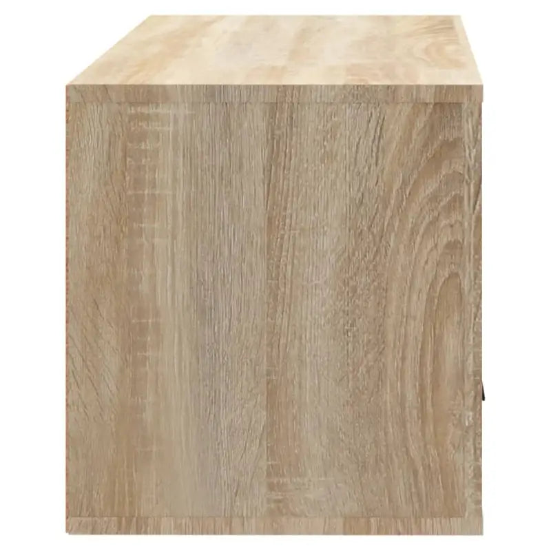 Wandgemonteerd schoenenrek van bewerkt hout in Sonoma Eiken stijl - Schoenenrekken