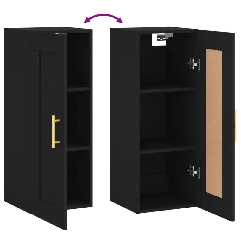 Wandgemonteerde buffetkast van bewerkt hout met elegant ontwerp - Dressoirs & buffetkasten