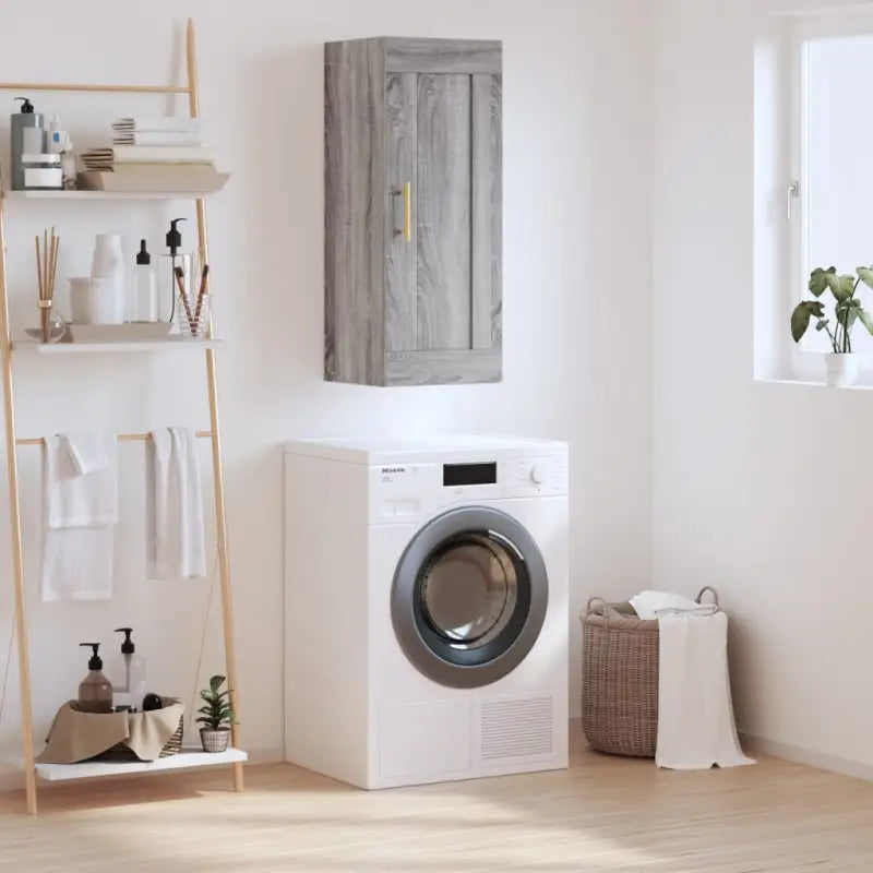 Wandgemonteerde buffetkast van bewerkt hout met elegant ontwerp - Grijs sonoma / 1 - Dressoirs & buffetkasten