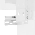 Wandgemonteerde dressoir bewerkt hout hoogglans wit elegante uitstraling - Dressoirs & buffetkasten