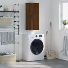 Wandgemonteerde dressoir in hoogglans wit van bewerkt hout - Bruineiken / 1 - Dressoirs & buffetkasten
