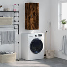 Wandgemonteerde dressoir in hoogglans wit van bewerkt hout - Gerookt eiken / 1 - Dressoirs & buffetkasten