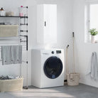 Wandgemonteerde dressoir met elegant bewerkt hout Design - Hoogglans wit / 1 - Dressoirs & buffetkasten