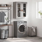 Wandgemonteerde dressoir van bewerkt hout in hoogglans wit - Grijs sonoma / 1 - Dressoirs & buffetkasten