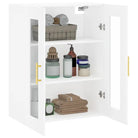 Wandgemonteerde dressoir van bewerkt hout met elegant ontwerp - Dressoirs & buffetkasten