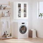 Wandgemonteerde dressoir van bewerkt hout met elegant ontwerp - Wit / 1 - Dressoirs & buffetkasten