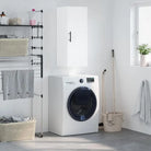 Wandgemonteerde dressoir van bewerkt hout met elegant ontwerp - Wit / 1 - Dressoirs & buffetkasten
