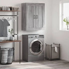 Wandgemonteerde kast van bewerkt hout met elegant en stevig ontwerp - Grijs sonoma / 1 - Dressoirs & buffetkasten
