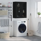 Wandkast met elegant ontwerp van bewerkt hout voor jouw interieur - Zwart / 1 - Dressoirs & buffetkasten