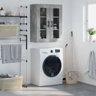 Wandkast met elegant ontwerp van bewerkt hout voor jouw interieur - Betongrijs / 1 - Dressoirs & buffetkasten