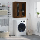 Wandkast met elegant ontwerp van bewerkt hout voor jouw interieur - bruin eikenkleur / 1 - Dressoirs & buffetkasten